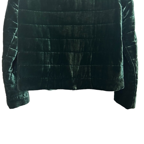 Eileen Fisher Emerald Green Fully Lined Quilted Zip Front Jacket Sz.S/P - Picture 8 of 16